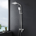 8 inch Square - NZHSS2154 - Twin Shower Set - Chrome