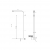 8 inch Round - NZHSS2154 - Twin Shower Set - Black