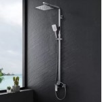 8 inch Square - NZHSS2123 - Twin Shower Set -Chrome