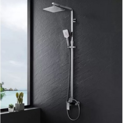 8 inch Square - NZHSS2123 - Twin Shower Set -Chrome