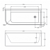 Freestanding Bathtub - Right Corner - 1700x750x610mm - NZHBT728-1700R - White