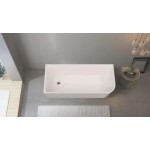 Corner Bathtub 1700x750x610mm Left Corner Back to Wall Acrylic White Bath Tub
