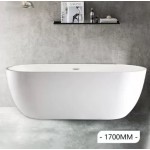 Freestanding 1700x750x580mm Oval Bathtub Acrylic Apron White Bath Tub