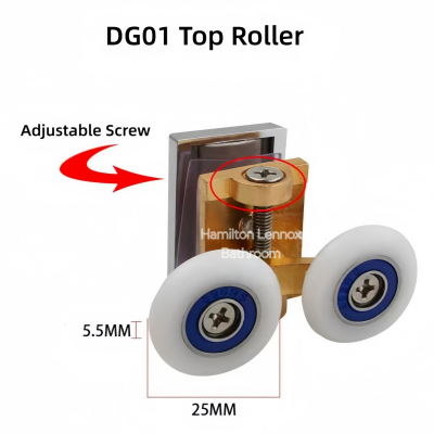 Shower Door Roller - Double - DG01 - Top