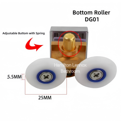 Shower Door Roller - Double - DG01 - Bottom