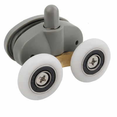 Shower Door Roller - Double Wheel - Double hole - Oval - Bottom
