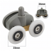 Shower Door Roller - Double Wheel - Double hole - Oval - Bottom