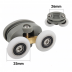 Shower Door Roller - Double Wheel - Double hole - Oval - Top
