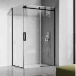 Shower Box - Rock Series 2 Sides Frameless (1470x970x2000mm) Black