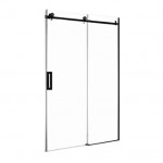 Shower Glass - Rock Series Frameless (1470-1490x1950mm) Sliding Door Black