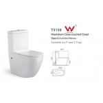 Toilet Suite -  Rimless Flushing - BTW Lydon - T5158