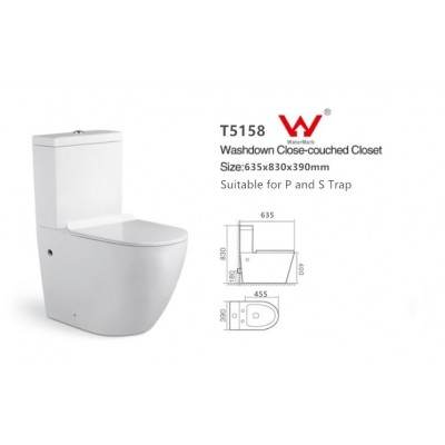 Toilet Suite - BTW Lydon Rimless Flushing - T5158