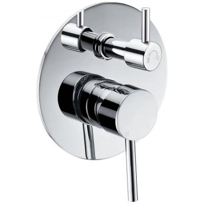Bath Mixer with Diverter - Round - HD508A - Chrome