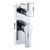 Bath Mixer with Diverter - Square - HD5105 - Chrome