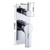 HD5105 Bath Mixer With Diverter Square 