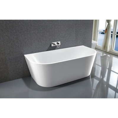 Freestanding 1700x800x580mm Back To Wall  Acrylic Apron White Bath Tub
