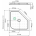 Shower Box -  Angle Bay Series 2 Sides (900x900x1900mm) Black