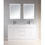 Vanity - Heron Series 1500mm White Cabinet With Double/Single  Sintered Stone Top 
