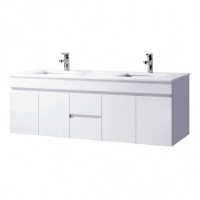 Vanity Wall hung - Asron PVC Series 1500mm White 100% Water Proof + Single Or Double Sintered Stone Top 
