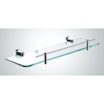 Glass Shelf - Round Wall Hung Series With Chrome Rail 2200-08