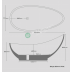 Freestanding Bath Melody Oval  1820mm