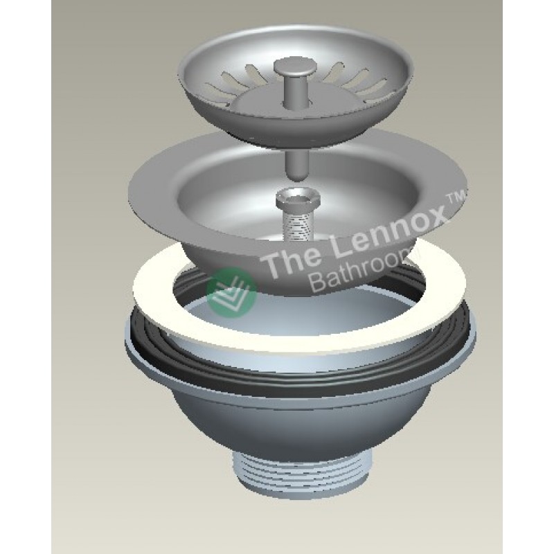 Kitchen Sink Waste Basket Kit Non Overflow